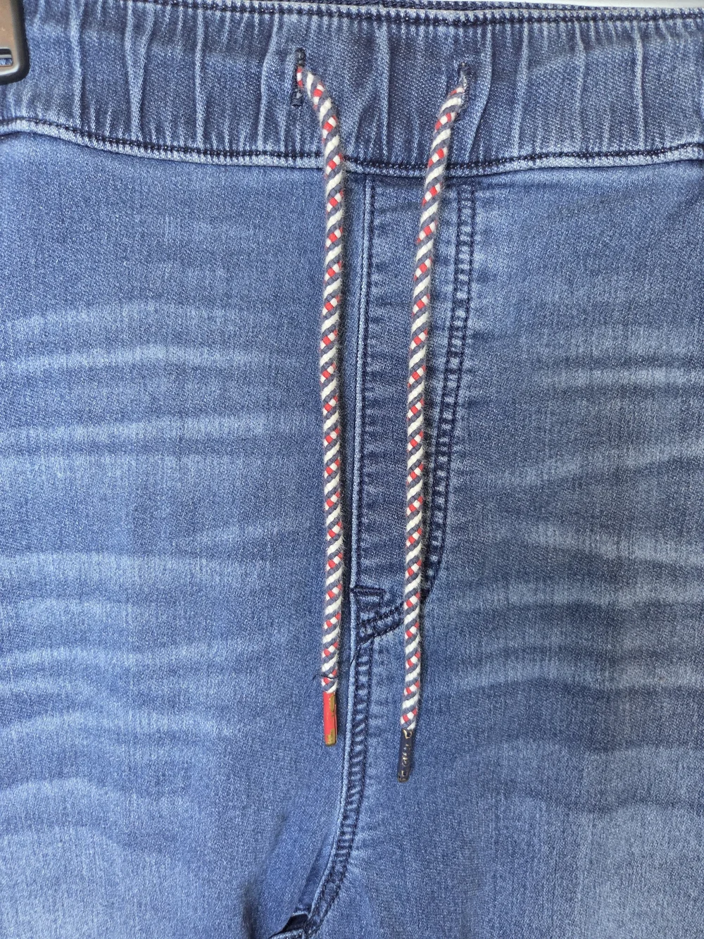 Tommy Hilfiger Men's Dark Blue Denim-Style Joggers with Drawstring - Picture 8 of 10